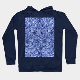 Abstract Blue Ink Brush Stripling Texture Hoodie